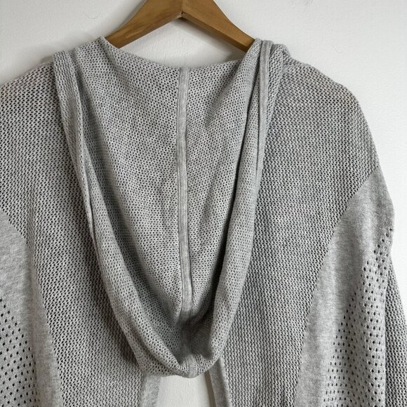 Lululemon Cardigan Womens 2 Open Hooded Sweater Lightweight Knit Yoga Lounge - Picture 10 of 12